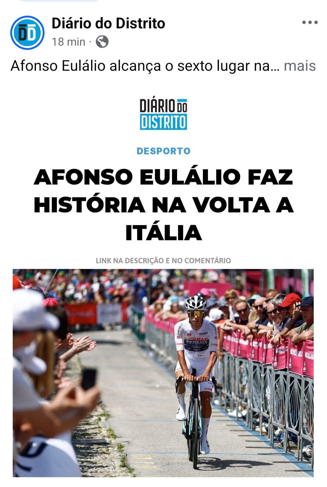 Afonso Eulálio inscreveu o seu nome na história do Ciclismo