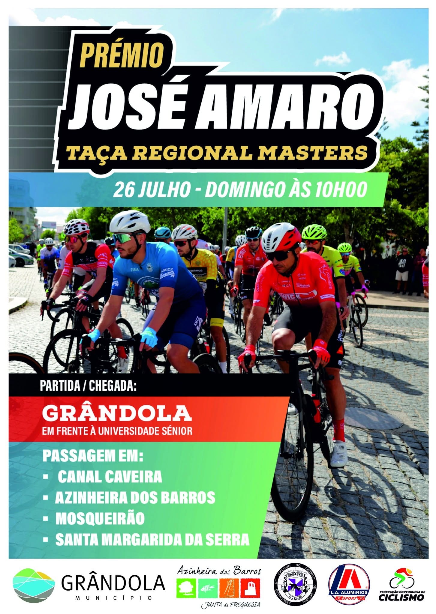No próximo domingo, 26 de julho, às 10h00, realiza-se o Prémio José Amaro – Taça Regional Masters